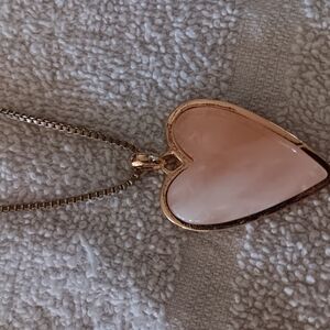 Rose Gold Heart Pendant Necklace